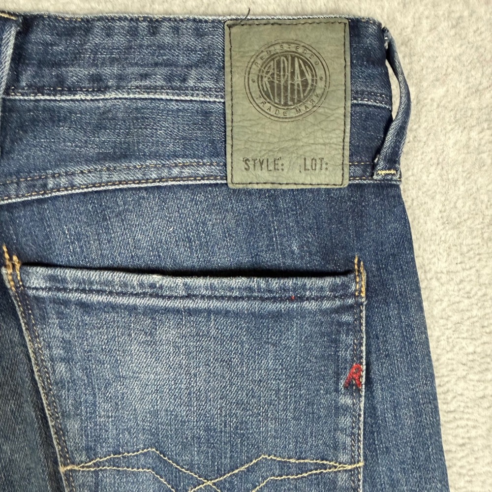 Replay Anbass Slim Fit Jeans Mens 34x32 Medium Wash Blue Denim M914 - Picture 7 of 14